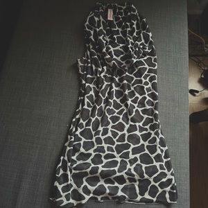 Pattern Cowl Neck Top